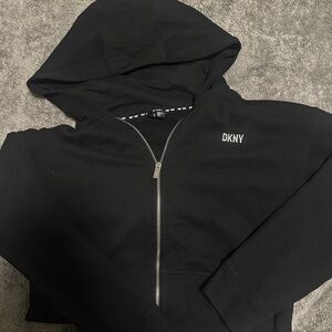 DKNY Sport Black Zip-Up Jacket